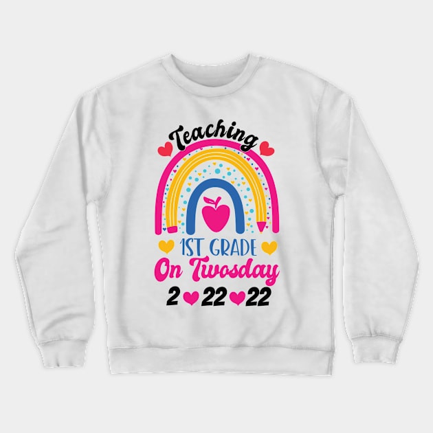 Happy Twosday Tuesday February 22nd 2022 - Funny 2/22/22 Souvenir Gift Crewneck Sweatshirt by Gaming champion